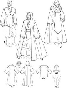 sewing pattern for men's and women's robes