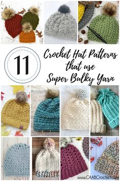 crochet hat patterns that are super bulky yarn