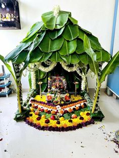 Satnarayan Pooja Decorations, Satya Narayana Pooja Decoration, Satyanarayan Pooja Decoration, Laxmi Pooja Decoration At Home, Lakshmi Pooja Decoration Ideas, Satyanarayana Pooja Decoration Ideas, Flower Decoration For Pooja, Pooja Decoration Ideas, Mandapam Decoration