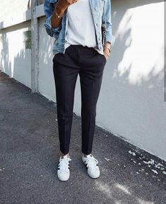 가을 패션, Looks Style, Mode Inspiration, Outfit Casual, Work Fashion, Outfits Casuales, White Sneakers