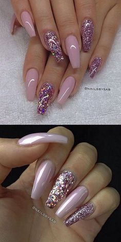 2016 Nail Trends - 101+ Pink Nail Art Ideas 2016 Nails Trends, Rose Nail Design, Cotton Candy Nails, Nails 2016, Unghie Sfumate, Glittery Nails, Pink Nail Art, Pretty Nail Designs, Rose Nails