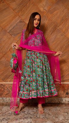 Cotton Sea Green Printed Anarkali Palazzo Suit Set with Soft Net Dupatta Anarkali Suits Designer Latest Cotton, Anarkali Cotton Kurti, Anarkali Suits For Women, Cotton Anarkali Suits, Indian Lengha, Cotton Anarkali Kurta, Anarkali Suits Designer, Blue Anarkali, Anarkali Dresses