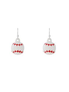 3D Baseball Earrings in silver on white background. Baseball Earrings, Facebook Instagram, Follow Us, Don't Forget, The First, Baseball, Instagram