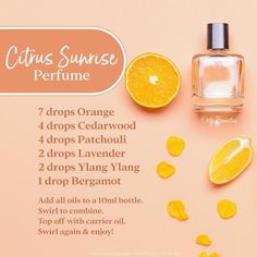 Fragrance Bar, Perfume Oil Recipes, Perfume Diy, Citrus Perfume