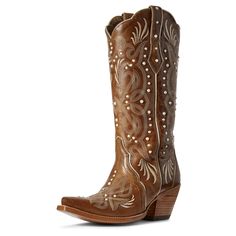 When the occasion calls for statement boots, the Pearl is your answer. As gorgeous nestled under a wedding dress as it is dressed up with your favorite jeans, this fashion boot's premium leather and intricate pearl-like details will turn heads wherever you go. Pearl Western Boot | Product Features : 0 : ATS® technology provides ergonomic support on uneven terrain, 1 : Veg-tan leather sole, 2 : Can be resoled, 3 : Goodyear leather welt construction, 4 : Six-row stitch pattern | Women's Pearl West Elegant Snip Toe Boots For Western-themed Events, Elegant Snip Toe Boots For Rodeo, Fitted Leather Mid-calf Boots For Western-themed Events, Elegant Brown Snip Toe Boots, Elegant Fitted Boots For Ranch, Elegant Leather Moto Boots With Snip Toe, Elegant Leather Boots For Western-themed Events, Leather Almond Toe Wedding Boots, Wedding Leather Boots With Almond Toe