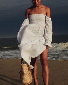 #beachwear, #loungewear, #sleepwear, #sleeper, #linen, #dress, #loungedress, #beachdress, #linendress, #linennightgown, #luxurysleepwear, #dailysleeper Linen White Dress, Olivia Lopez, Summer Storm, White Sundress, White Linen Dresses, Linen White, Hair Ribbon, Fit Check, Beach Wear