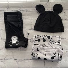 Disney Mickey Mouse Jumping Beans Baby Bean 3 Pieces Set. Onesie, Leggings & Hat With Mickey Ears - So Cute And Soft! Prepare For The Magic Kingdom... 60% Cotton, 40% Polyester #Tds176m Casual Mickey Mouse Playtime Set, Playful Black Sets With Character Print, Playful Black Sets With Cartoon Print, Mickey Mouse Nursery Boy, Mickey Mouse Nursery, Baby L, Jumping Beans, Mickey Ears, Boy Nursery