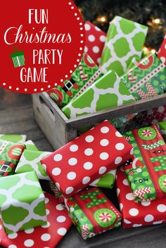 christmas party games for kids to play on the table with presents and gifts in boxes