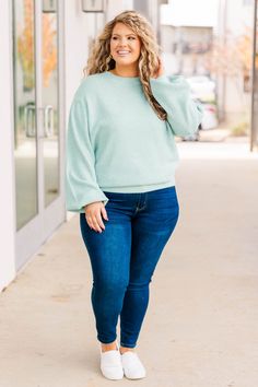 Our ALL NEW sweater is here!!! This cozy cutie has flattering bubble sleeves, and long loose fit! This sweater will be your new go-to piece for the Fall and Winter or any time of year, really! It is seriously the softest material ever, and the mint color makes it SO fun to style! Pair it with leggings, shorts, wedges, sandals, or some glam accessories...seriously the opportunities are endless!! This comfy, cute beauty is a must-have!! 100% Acrylic Fall Knit Sweater With Balloon Sleeves, Trendy Balloon Sleeve Sweater For Fall, Trendy Balloon Sleeve Fall Sweater, Cozy Knit Top With Balloon Sleeves, Cozy Knit Tops With Balloon Sleeves, Winter Sweater With Balloon Sleeves In Soft Knit, Winter Soft Knit Sweater With Balloon Sleeves, Cozy Puff Sleeve Tops For Fall, Spring Soft Knit Sweater With Balloon Sleeves