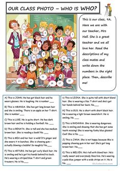 a page from the book our class photo - who is who? with an image of children