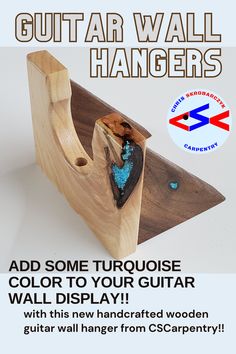 an advertisement for the guitar wall hanger