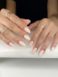 Milky White Nails, Fall Nails Ideas, Engagement Nails, Simple Fall Nails, Casual Nails, Neutral Nails, Clean Nails, Girls Nails, Bridal Nails