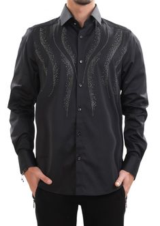 Black Wave Rhinestone Shirt Embroidery Patterns For Shirts, Embroidery Shirt Men, Polo Tshirts, Mens Luxury Lifestyle, Studded Shirt, Rhinestone Shirt, Luxury Lifestyle Fashion, Rhinestone Shirts, Bling Shirts