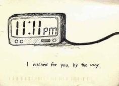 a drawing of an alarm clock with the words i wish for you by the way