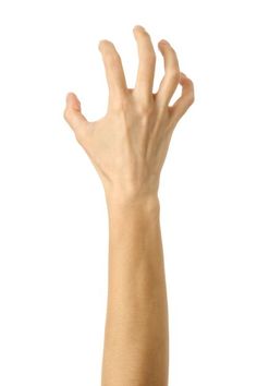 a person's hand reaching up into the air