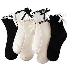 PRICES MAY VARY. 【Package Includes】You will receive 6 pairs of socks with bows. They are high quality, beautifully printed, and available in sufficient quantities to meet your long-term replacement needs. 【One Size】Stylish ruffle ankle socks women are fitting US women's shoe sizes 5 to 9, suitable for most women and girls. These cute socks for women can be worn with various types of footwear such as sneakers, loafers, or boot. 【Premium Material】Our bow socks are made of quality 75% Cotton, 20% P Cute Ruffle Socks, Cute Socks For Women, Ruffle Socks With Sneakers, Cute Wishlist, Coquette Socks, Cute Socks Aesthetic, White Frilly Socks, Types Of Socks, Socks Ruffle