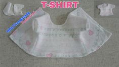 an infant bib with hearts on it and two pieces of clothing around the bib