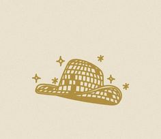 an illustration of a hat with stars around it