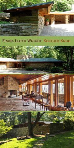 frank lloyd wright's kentuck knob house in the 1960s and 1970s, before and after renovations