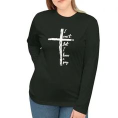 Wrap yourself in faith-inspired humor with our 'I Can't. But I Know a Guy.' shirt featuring a distressed cross design. This moisture-wicking long-sleeve faith-based shirt is a playful way to express that you might not have all the answers but that you know Jesus who can do all things! Add a unique and playful faith expression to your wardrobe or gift it to someone who appreciates a good laugh along their faith journey. Sports Quotes, Cross Designs, Faith Based, I Cant, Christian Shirts, Moisture Wicking, Quote Prints, I Know, Everyday Wear