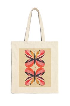 Add the beauty and grace of butterflies to your boho summer accessories.  This reusable, fashionable, bohemian 100% cotton tote bag comes in one size, 15" x 16, and it's perfect for everyday wear.  The bag features 20" handles (made from the same canvas), making it easy to sturdy enough to hold lots of groceries or whatever you need to carry, with no problem.  100% cotton canvas, Heavy fabric (12 oz/yd² (406.9 g/m will last for years!  Spot clean, air dry.  This vibrant pink butterflies are unique and add the perfect pop of color to this tote.   Perfect for beach bags, summer vacations, farmers market shopping, sustainable grocery shopping, overnight bag, yoga and gym clothes, summer reading and more.  It can also be the perfect gift for your favorite boho fashionista or a well deserved gi Butterfly Boho, Canvas Making, Summer Vacations, Clothes Summer, Gym Clothes, Market Shopping, Beach Bags, Birthday Gift For Her, Butterfly Pattern