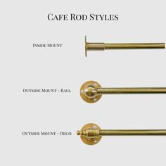 three different types of door handles and knobs with the names of each one on them