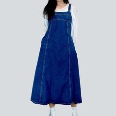 Introducing our 2023 Spring-Summer Collection A-Line Casual Elongated Denim Dress ââ‚?the perfect combination of modern fashion and classic style!Why You'll Love ItThis timeless denim dress is designed to make a statement. With its mid wash and classic A-line silhouette. it exudes an effortless elegance that is perfect for any occasion. Plus. with its zipper closure. you can be sure it's both relaxed and secure.Key Highlights: Versatile & Stylish: This dress is perfect for any occasion. from cas Summer Indigo Denim Dress With Pockets, Dark Wash Midi Dress With Pockets, Casual Solid Color Denim Dress, Casual Non-stretch Maxi Dress With Pockets, Cotton Non-stretch Dresses With Pockets, Full-length Denim Blue Jumpsuit For Spring, Denim Blue Dress With Pockets And Relaxed Fit, Washed Blue Midi Denim Dress With Pockets, Full-length Summer Denim Jumpsuit