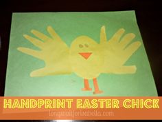 handprint easter chick craft for kids to make