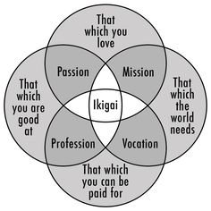 four circles with words in the middle that say passion, which means what you can be proud