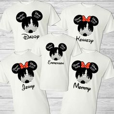 Disney Custom Shirts - Custom Disney Family Shirts - Disney Ears - Mickey Disney Christmas - Couples Disney Park Shirts, Custom Disney Shirts, Minnie Y Mickey Mouse, Disney Family Vacation Shirts, Disney Shirts For Men, Disney Vacation Shirts, Family Disney Trip, Disney Trip Shirts, Matching T Shirts