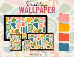 the design wallpaper is displayed in different colors