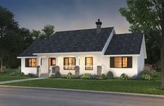 this is a computer rendering of the small cottage style house plans for families and their children