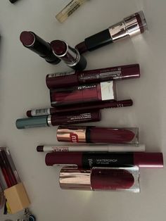 #fyp Berry Stained Lips Aesthetic, Dark Red Lipstick Makeup Aesthetic, Dark Cherry Red Lipstick, Red Lipstick Collection, Wine Red Lip Gloss, Dark Cherry Lip Gloss, Red Wine Lipstick Makeup, Dark Red Lip Stain, Maroon Girl Aesthetic