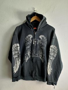 ⚡Size XL  ⚡Pit to pit 26 inches ⚡Shoulder to bottom hem 28 inches ⚡Condition 5/10 distress condition ⚡Sun faded and defect (please check the picture for more clear detail) Please make sure you drop contact or phone number after make a purchase! It's for shipping purpose only. Thank you 😊 Vintage Hoodie For Streetwear In Fall, Vintage Washed Hoodie For Winter, Vintage Hoodie For Fall Streetwear, Distressed Long Sleeve Sweatshirt For Streetwear, Vintage Black Washed Hoodie, Vintage Distressed Sweatshirt For Fall, Distressed Sweatshirt For Winter Streetwear, Winter Distressed Sweatshirt For Streetwear, Grunge Washed Sweatshirt For Streetwear