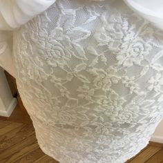 Short Lace Dress With Long Skirt, Size L, Nwt Summer Wedding Mini Dress, Summer Party Skirt With Lace Top, Fitted Lace Skirt With Lace Top, Elegant Lace Mini Skirt With Lining, Feminine Mini Dresses With Lined Skirt, Elegant Flowy Mini Skirt With Lace Trim, Feminine Mini Dress With Lined Skirt, Elegant Flowy Lace Trim Mini Skirt, Chic White Lace Mini Skirt