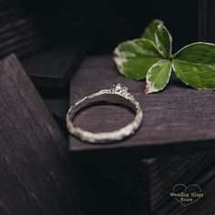 Nature-inspired Wedding Rings With Prong Setting, Nature-inspired Open Ring For Promise, Nature-inspired Diamond Ring As A Gift, Adjustable Nature-inspired Rings For Anniversary, Nature-inspired Diamond Promise Ring, Nature-inspired Sterling Silver Wedding Gift, Nature-inspired Round Flower Ring For Anniversary, Silver Diamond Jewelry For Proposal, Silver Jewelry With Single Diamond For Proposal