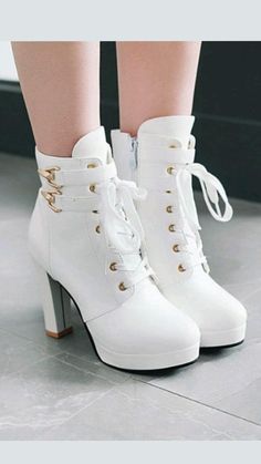 Cute Shoes Heels, Kawaii Shoes, Fancy Shoes, Girly Shoes, Cute Boots, High Heel Boots Ankle, Fashion Heels, Fashion High Heels