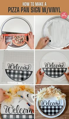 how to make a pizza pan sign with vinyl