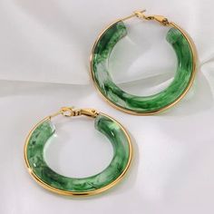 Same Day Shipping ( Usually Delivered In 2-3 Days) Real Pictures And Video Made By Me Brand New Chic Green Hoop Jewelry, Green Hoop Earrings For Summer Party, Green Hoop Earrings Spring Gift, Green Hoop Earrings As Spring Gift, Green Small Hoop Earrings For Summer, Small Green Hoop Earrings For Summer, Green Spring Hoop Earrings For Gift, Green Spring Hoop Earrings Gift, Green Hoop Earrings For Gifts