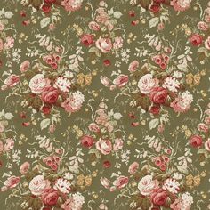 a floral wallpaper with pink and red flowers