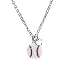 PRICES MAY VARY. Baseball Fan Favorite: Attention to realistic detail in the design. Each 14mm charm is made with lightweight, quality materials making this a huge favorite with fans. Non-Tarnishing: Wear with confidence knowing each 14mm charm is hollow in back for ultimate comfort. The 18” chain with 1” extender creates an adjustable length and is hypoallergenic, protected from tarnishing and has no lead or nickel. Perfect Gift Idea: For a daughter, granddaughter friend or mom to wear in in su Soccer Necklace, Baseball Mom Gifts, Baseball Necklace, Heart Baseball, Fan Jewelry, Sports Jewelry, Team Mom, Enamel Necklaces, Women Sports