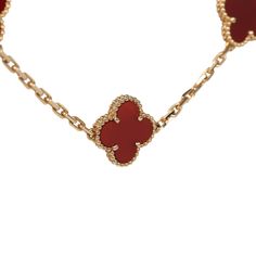 This Van Cleef & Arpels Vintage Alhambra 20 Motif necklace is in 18K yellow gold with 20 carnelian clover motifs. It has a hallmark lobster clasp closure without the metal markings that the newer ones have as it is an older model.Origin: FranceCondition: Never wornAccompanied by: VCA green jewelry box, box and authenticity card Measurements: Necklace length 33"; Motif: .5' x .5" Candy Crystals, My Shopping List, Rock Candy, Green Jewelry, Van Cleef, Van Cleef Arpels, Rock Crystal, Gold Hardware, Crystal Necklace