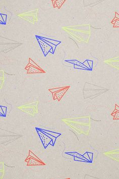 an image of colorful paper airplanes in the sky