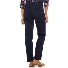 Women's Croft & Barrow® Effortless Stretch Pull-On Mid-Rise Straight-Leg Pants Non-stretch Pull-on Bottoms For Business Casual, Comfort Stretch Pull-on Pants With Tapered Leg, Comfort Stretch Tapered Leg Pants With Pull-on Style, Comfort Stretch Pull-on Tapered Leg Pants, Comfort Stretch Pull-on Ankle-length Bottoms, Comfort Stretch Tapered Leg Pull-on Pants, Comfort Stretch Pull-on Ankle-length Pants, Comfort Stretch Ankle-length Pull-on Bottoms, Comfort Stretch Straight Pants For Fall