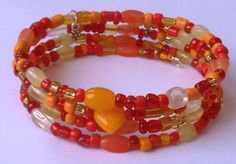 Wired Jewelry, Beaded Wrap Bracelets, Vine Design