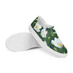 Made for comfort and ease, these Women's Slip-On Canvas Shoes are stylish and the ideal piece for completing an outfit. Equipped with removable soft insoles and rubber outsoles, it's also easy to adjust them for a better fit. *  100% polyester canvas upper side *  Ethylene-vinyl acetate (EVA) rubber outsole *  Breathable lining, soft insole *  Elastic side accents *  Padded collar and tongue *  Printed, cut, and handmade *  Blank product sourced from China Important: This product is available in the following countries: United States, Canada, Australia, United Kingdom, New Zealand, Japan, Austria, Andorra, Belgium, Bulgaria, Croatia, Czech Republic, Denmark, Estonia, Finland, France, Germany, Greece, Holy See (Vatican city), Hungary, Iceland, Ireland, Italy, Latvia, Lithuania, Liechtenstei Womens Slides, Large Tote Bag, Large Tote, Slip Ons, Canvas Shoes, Womens Shoes Sneakers, Croatia, Monaco, Unisex Sweatshirt