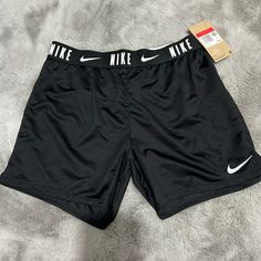 Nwt Girls Nike Dry Fit Shorts. Size Large. Black With White Accents Girls Nike, Nike Bottoms, White Accents, Kids Nike, Kids Bottoms, Workout Shorts, Large Black, Black Nikes, Black White