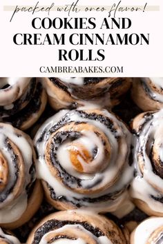 some cinnamon rolls with icing on top and the title overlay reads, how to prepare