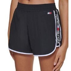 Brand New Tommy Hilfiger Relaxed Fit Running Shorts Beach Vibes Brief-Lined Sz Medium *Seller Will Ship In 1-2 Days Tommy Hilfiger White Casual Shorts, Sporty Tommy Hilfiger Short Bottoms, Tommy Hilfiger Sporty Shorts, Tommy Hilfiger Joggers, Black Sweat Shorts, Cotton Shorts Women, Tommy Hilfiger 90s, Black Running Shorts, Preppy Shorts