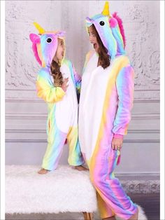 Mommy and Me Lilac Rainbow Unicorn Pajamas for $19.99 at Mia Belle Baby Unicorn Onesie Pajamas, Unicorn Clothes, Unicorn Things, Unicorn Pajamas, Unicorn Fashion, Onesie Costumes, Unicorn Outfit, Harajuku Outfits, Onesie Pajamas